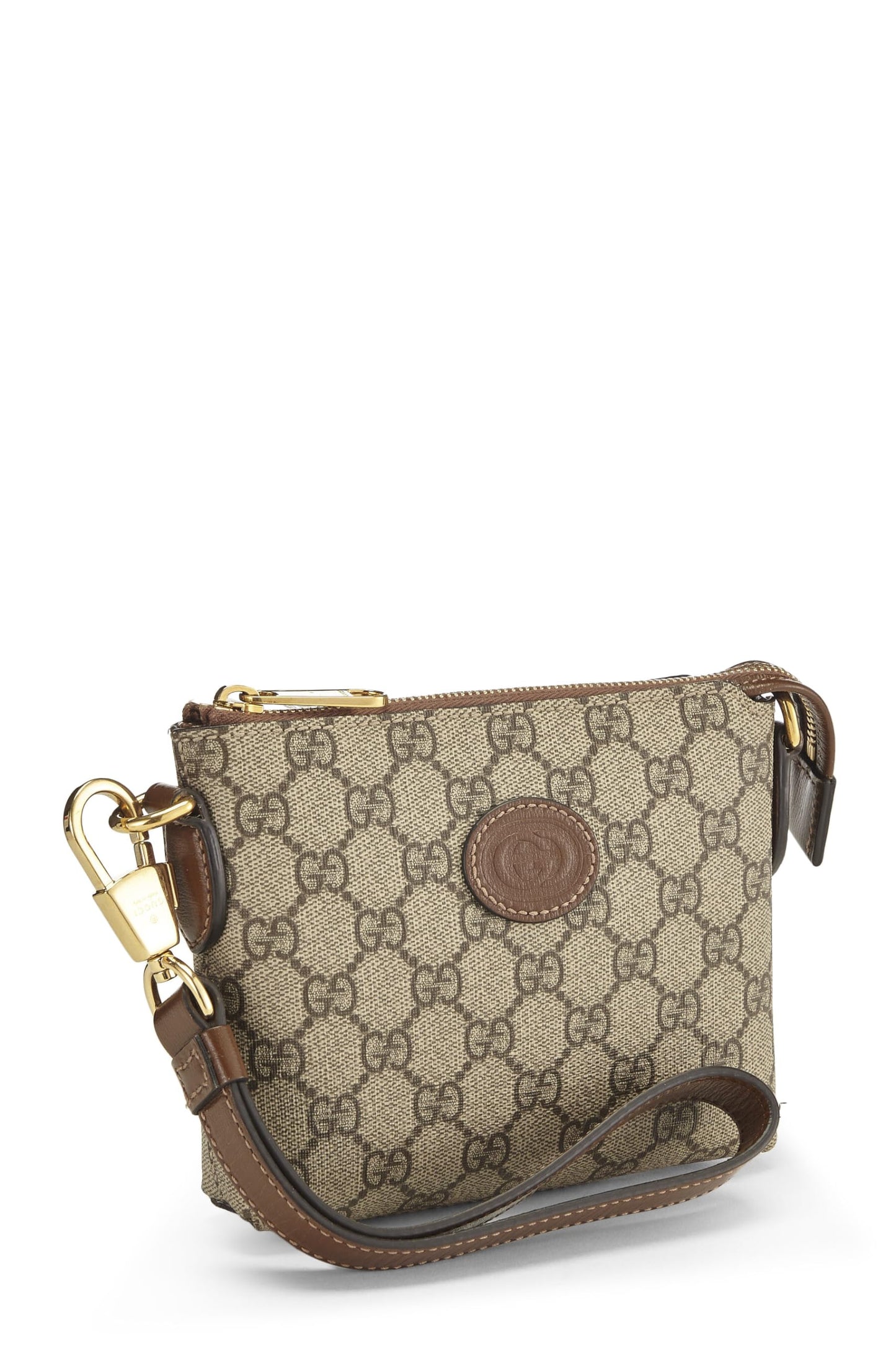 Gucci, pochette convertible en toile GG Supreme d'origine d'occasion, marron