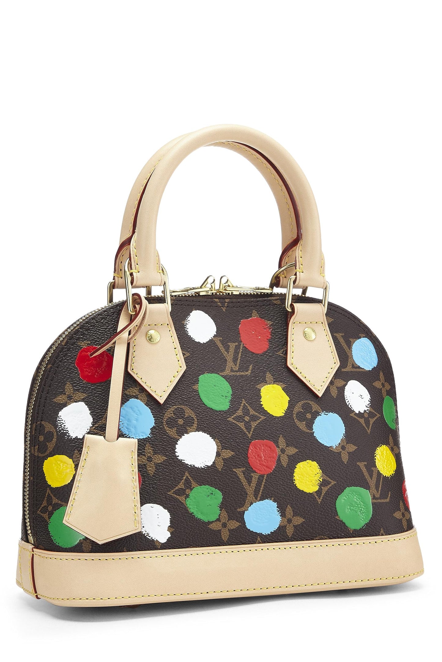 Louis Vuitton, Alma BB en toile Monogram 3D Dots Yayoi Kusama x Louis Vuitton d'occasion, marron