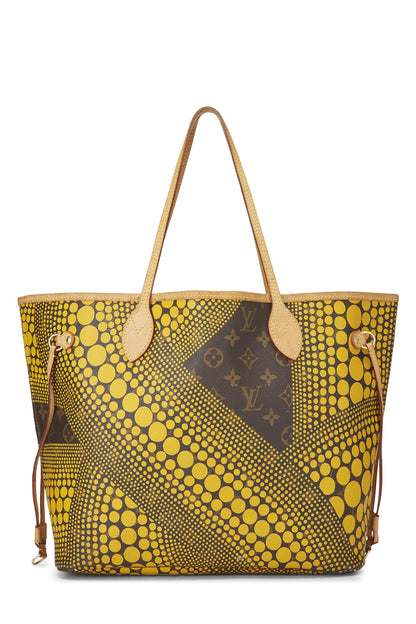 Louis Vuitton, Pre-Loved Yayoi Kusama x Louis Vuitton Yellow Monogram Dots Infinity Neverfull MM, Yellow