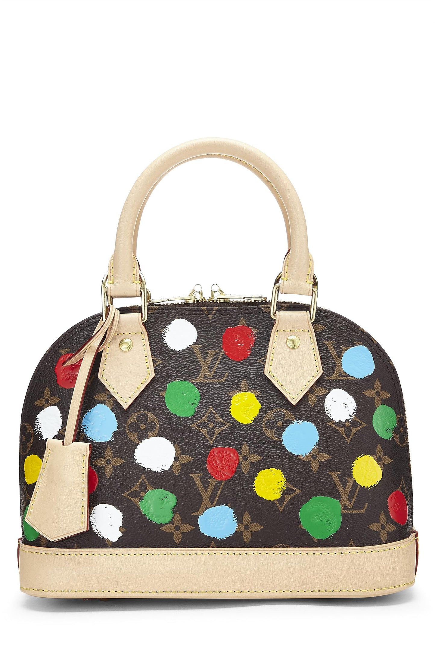 Louis Vuitton, Pre-Loved Yayoi Kusama x Louis Vuitton Monogram Canvas 3D Dots Alma BB, Brown