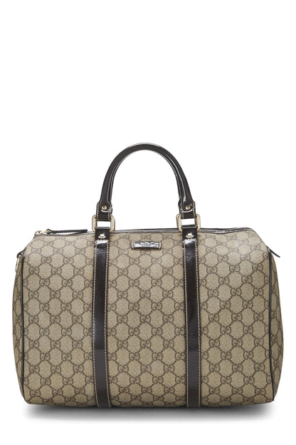 Gucci, sac Boston Joy en toile suprême GG d'origine d'occasion, marron