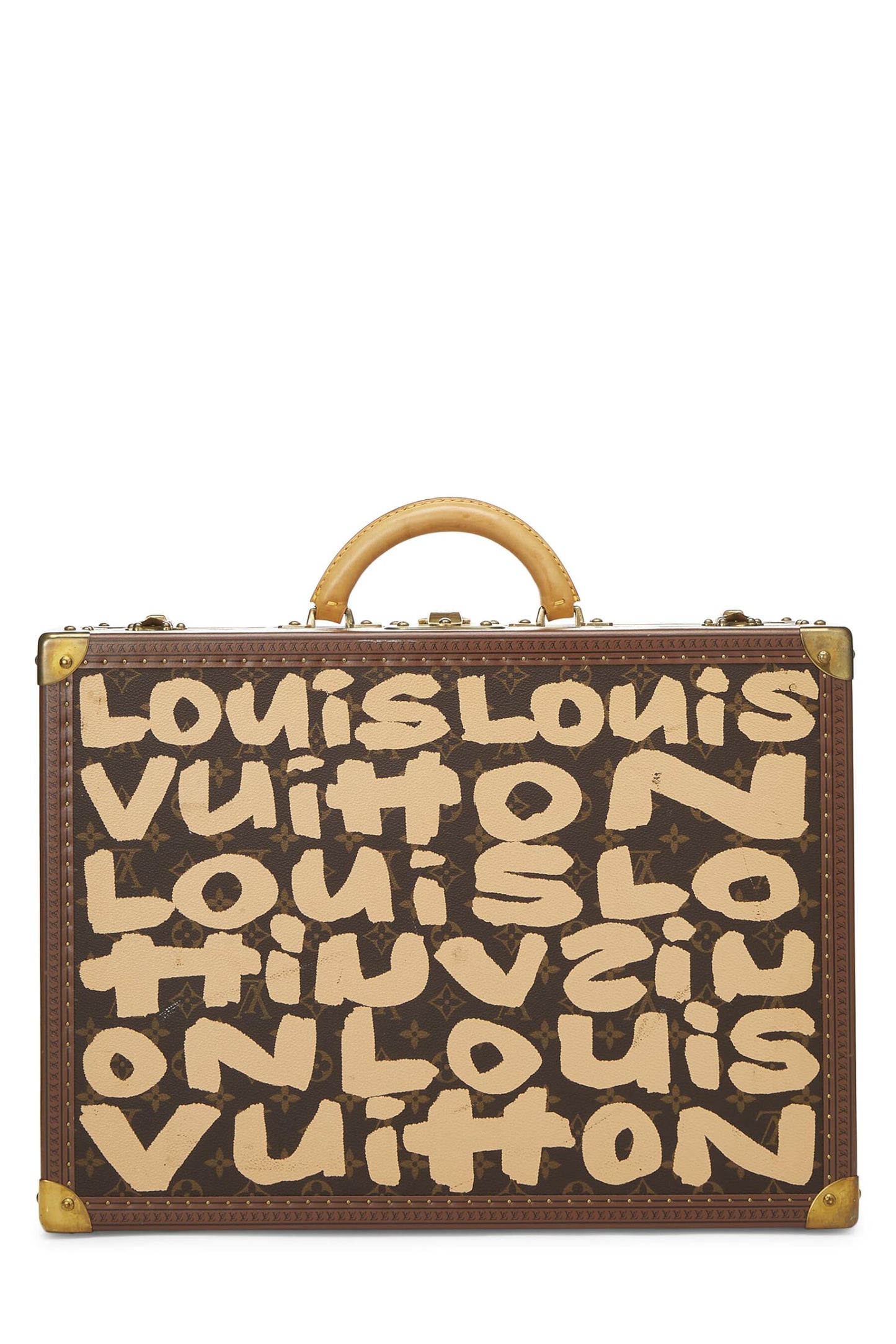 Louis Vuitton, Pre-Loved Stephen Sprouse x Louis Vuitton Beige Monogram Graffiti Canvas Trunk, Beige