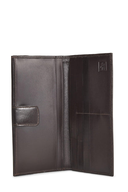 Fendi, portefeuille long en toile marron Zucca d'occasion, marron