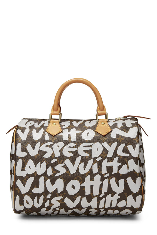 Louis Vuitton, Pre-Loved Stephen Sprouse x Louis Vuitton Monogram Grey Graffiti Speedy 30, Grey