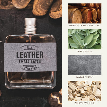 Colonia para hombres Tru Western Leather #2 en lote pequeño, 3,4 fl oz (100 ml): segura, sexy y moderna