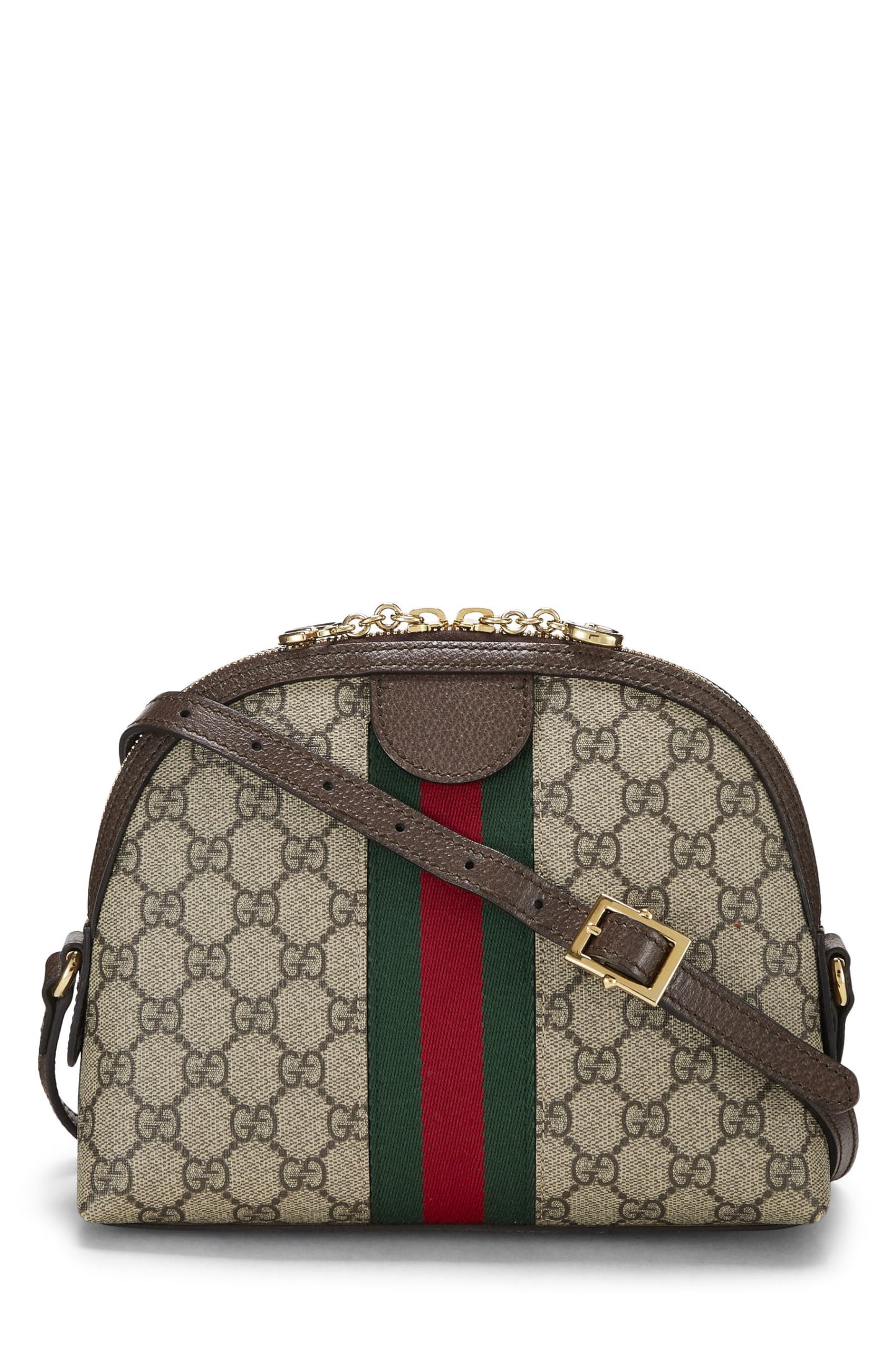 Gucci, Bolso de hombro pequeño Ophidia de lona GG Supreme Original Pre-Loved, Marrón