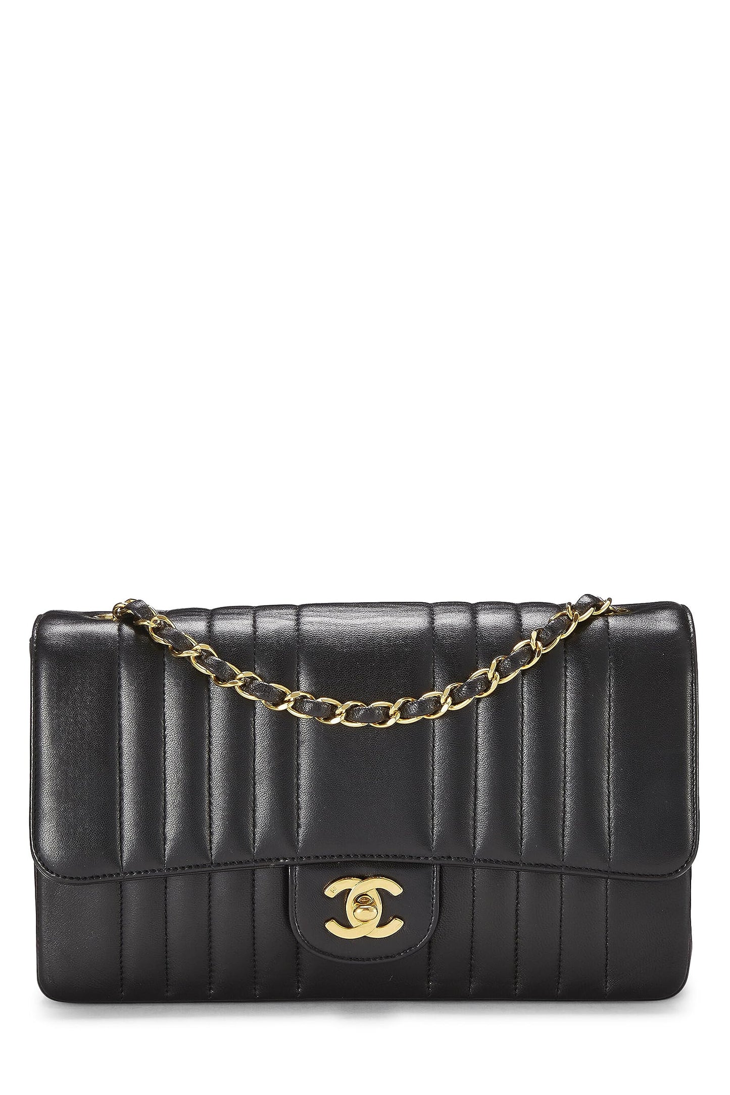 Chanel, Pre-Loved Black Vertical Lambskin Classic Flap Medium, Black