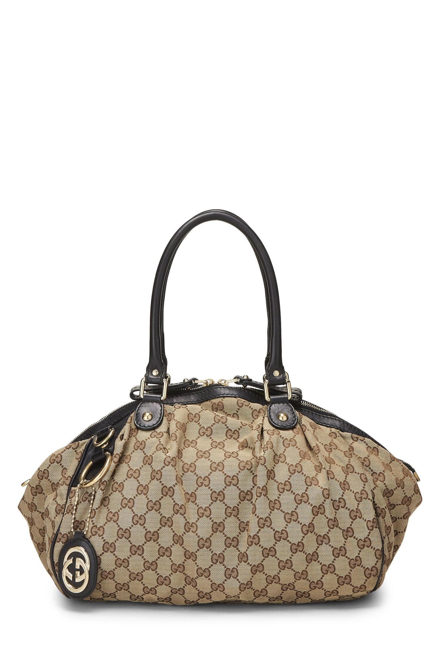 Gucci, Sukey Boston en toile GG noire d'origine d'occasion, noir