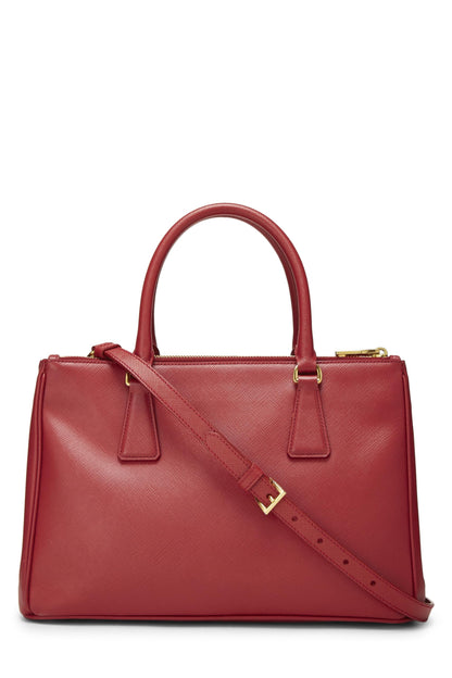 Prada, Pre-Loved Red Saffiano Executive Tote Small, Red