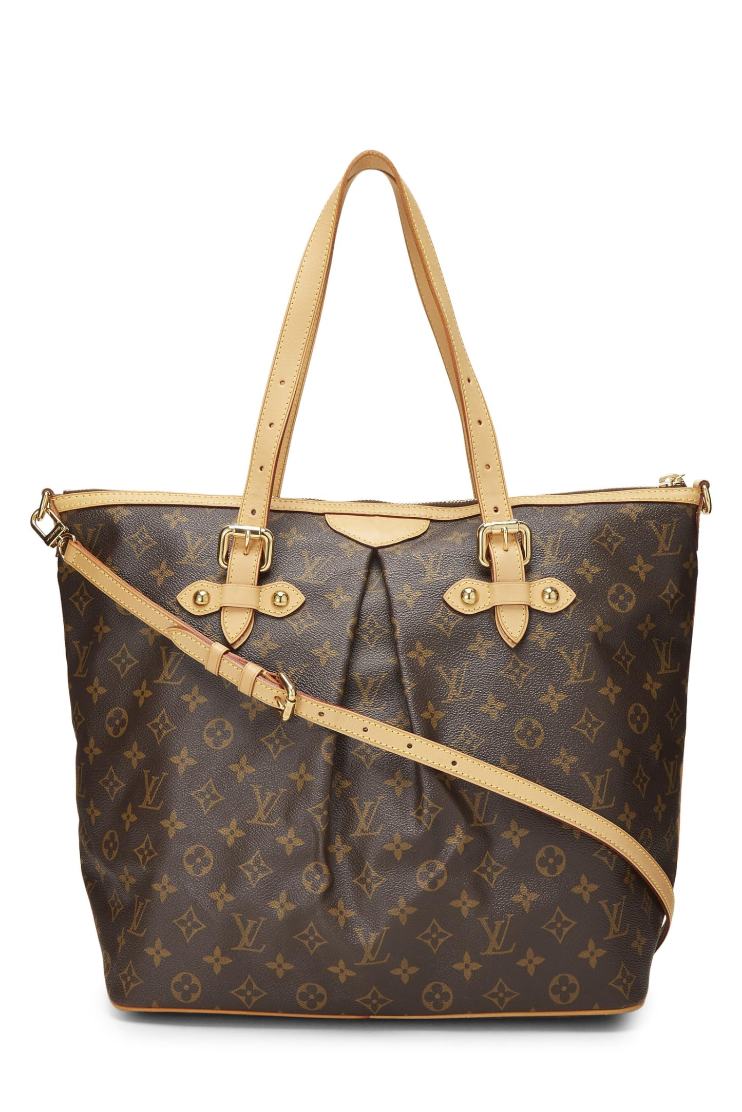 Louis Vuitton, sac Palermo GM en toile Monogram d'occasion, marron