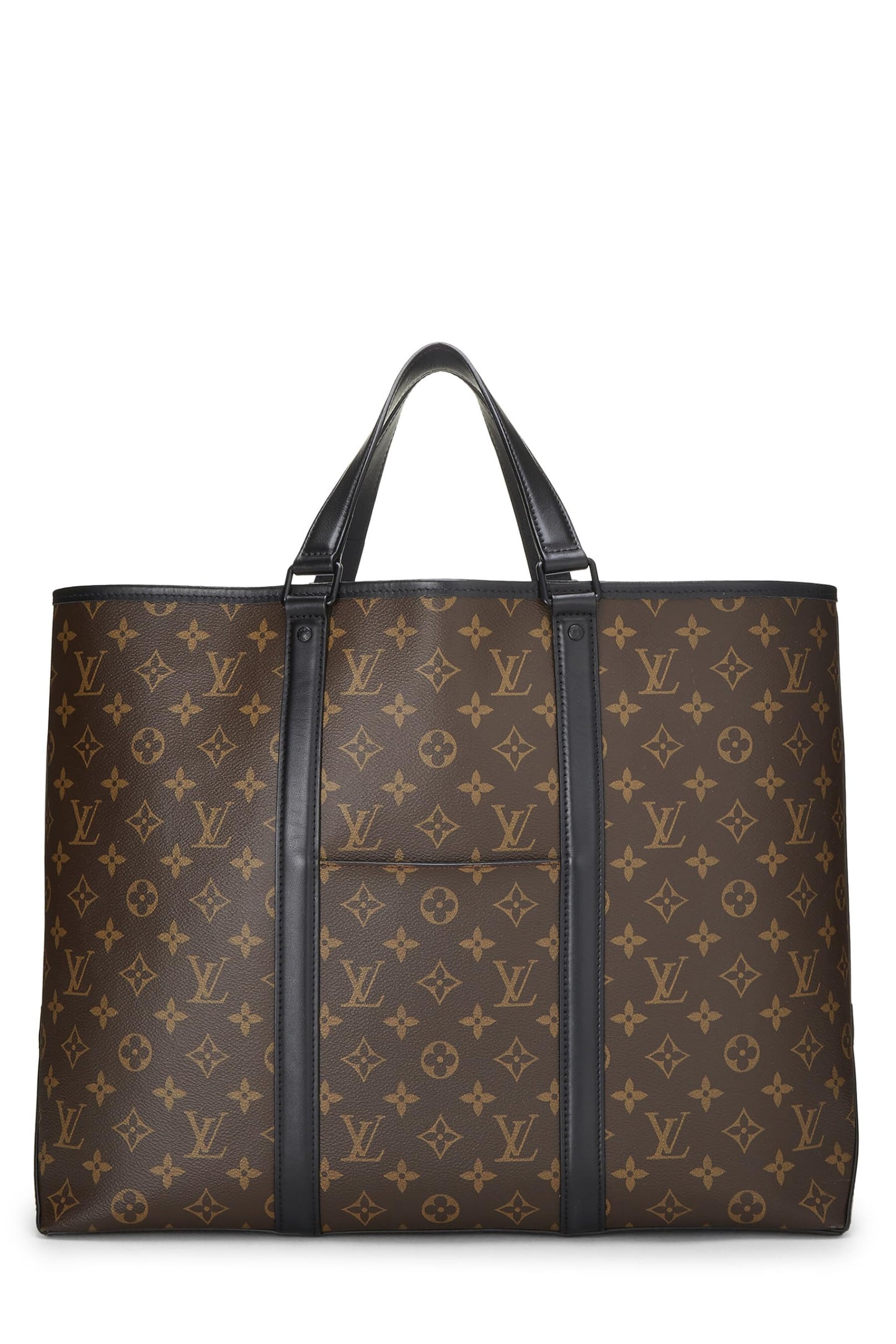 Louis Vuitton, Pre-Loved Black Monogram Canvas Macassar Weekend Tote GM, Black