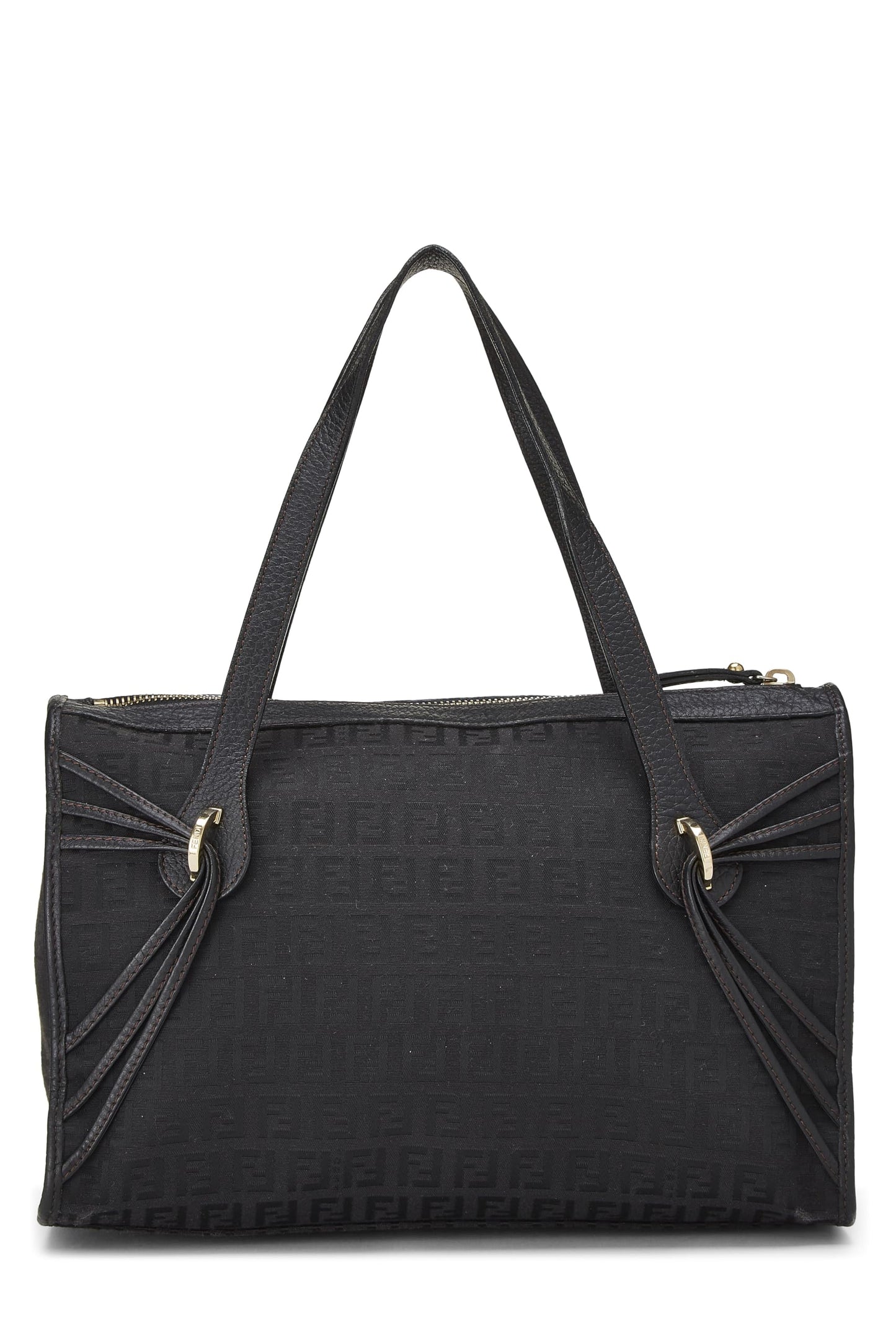 Fendi, Bolso tote pequeño de calabacín negro Pre-Loved, Negro