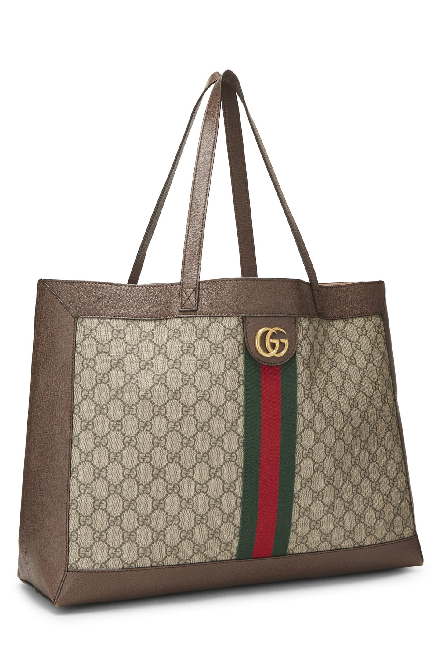 Gucci, sac fourre-tout Ophidia en toile GG Supreme d'origine d'occasion, taille moyenne, marron