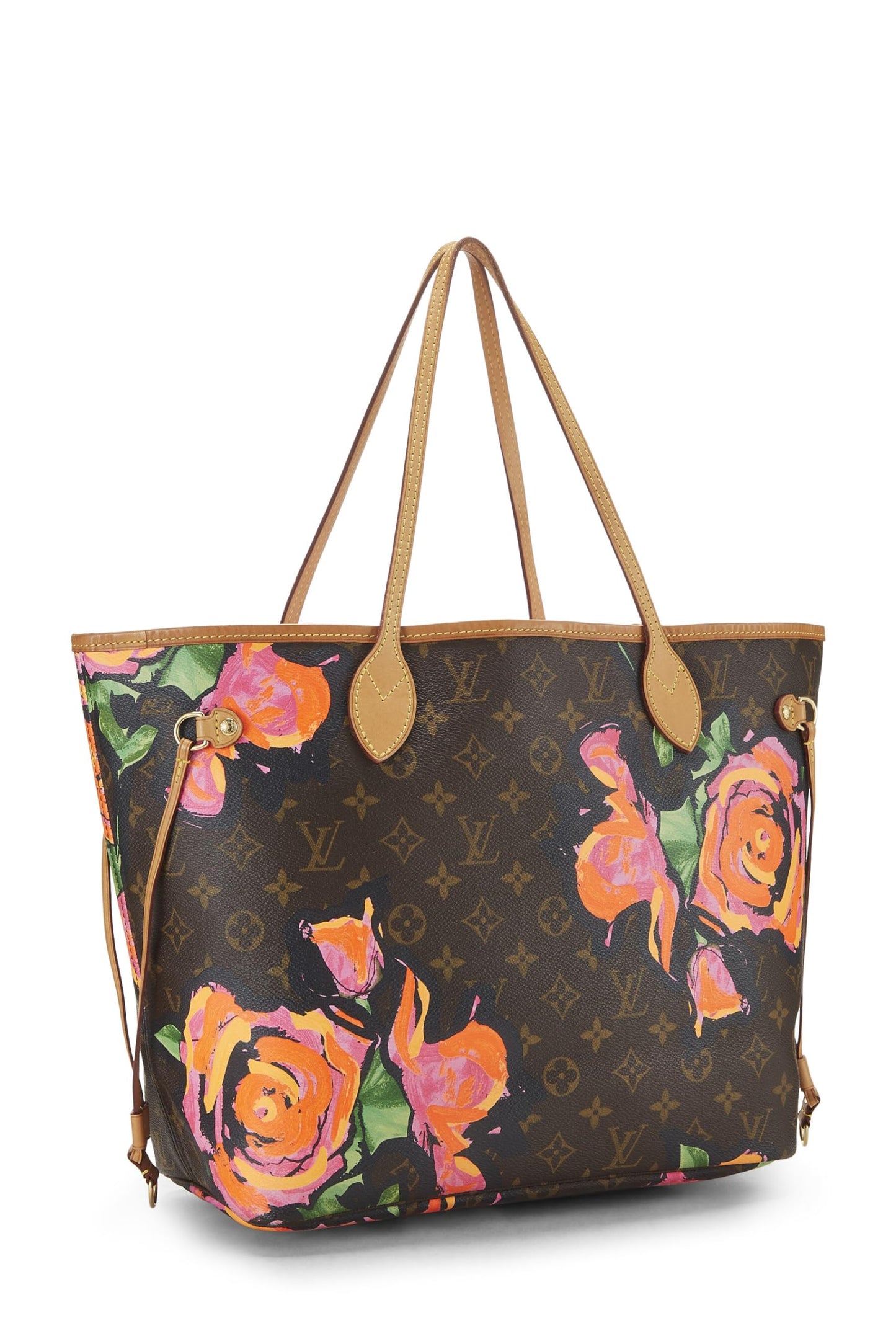 Louis Vuitton, Stephen Sprouse x Louis Vuitton Monogram Canvas Roses Neverfull MM, Marron