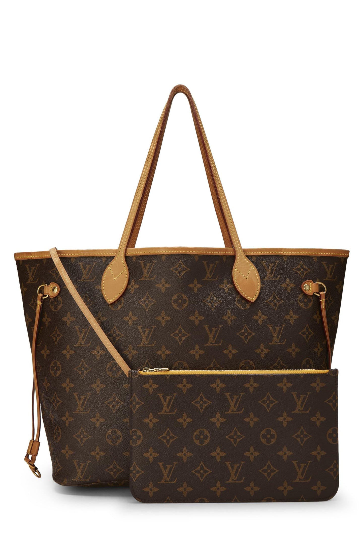 Louis Vuitton, Lona con monograma amarilla Pre-Loved Neo Neverfull MM, Amarillo