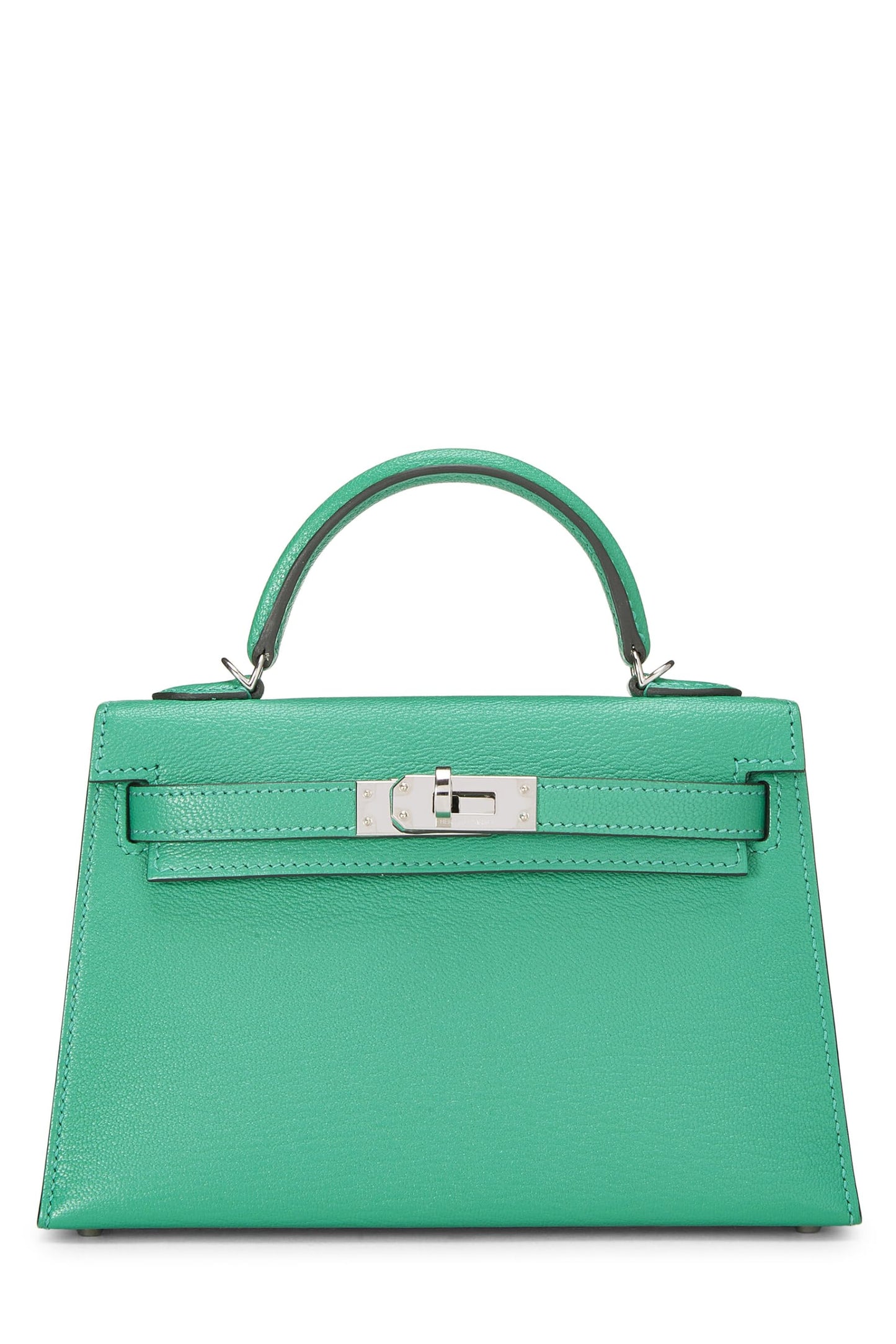 Hermès, Pre-Loved Menthe Chevre Mysore Kelly Sellier 20 NM, Menthe