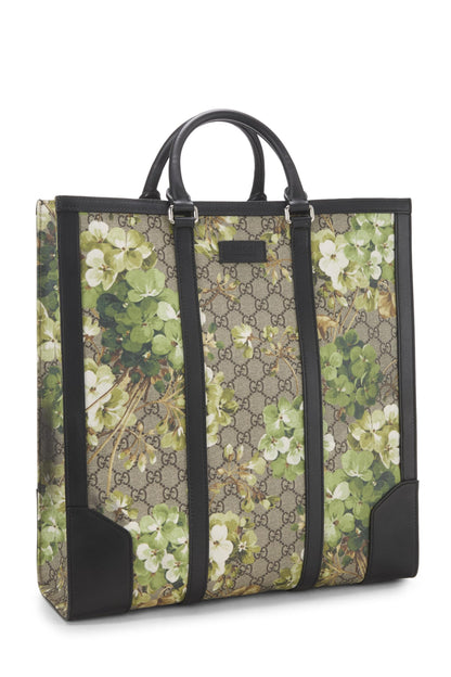 Gucci, grand sac fourre-tout Blooms en toile enduite Suprême GG vert d'occasion, vert