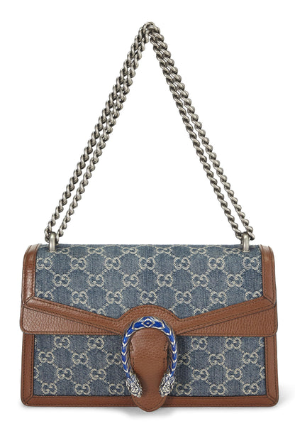 Gucci, sac à bandoulière Dionysus en denim bleu d'occasion, petit modèle, bleu