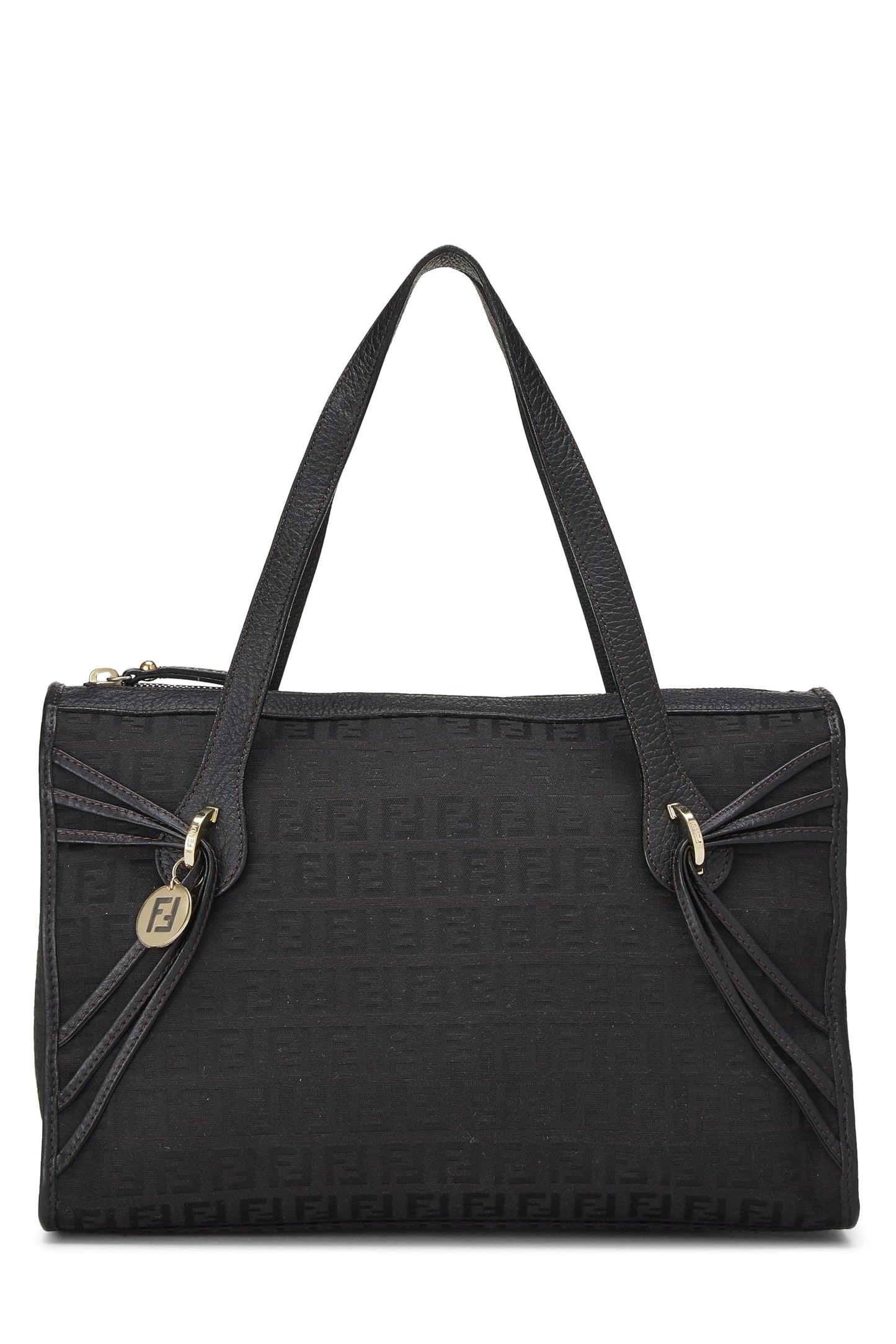 Fendi, petit sac fourre-tout Zucchino noir d'occasion, noir