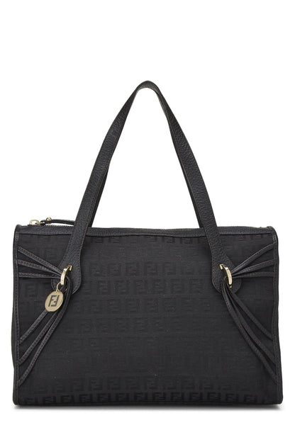 Fendi, Bolso tote pequeño de calabacín negro Pre-Loved, Negro