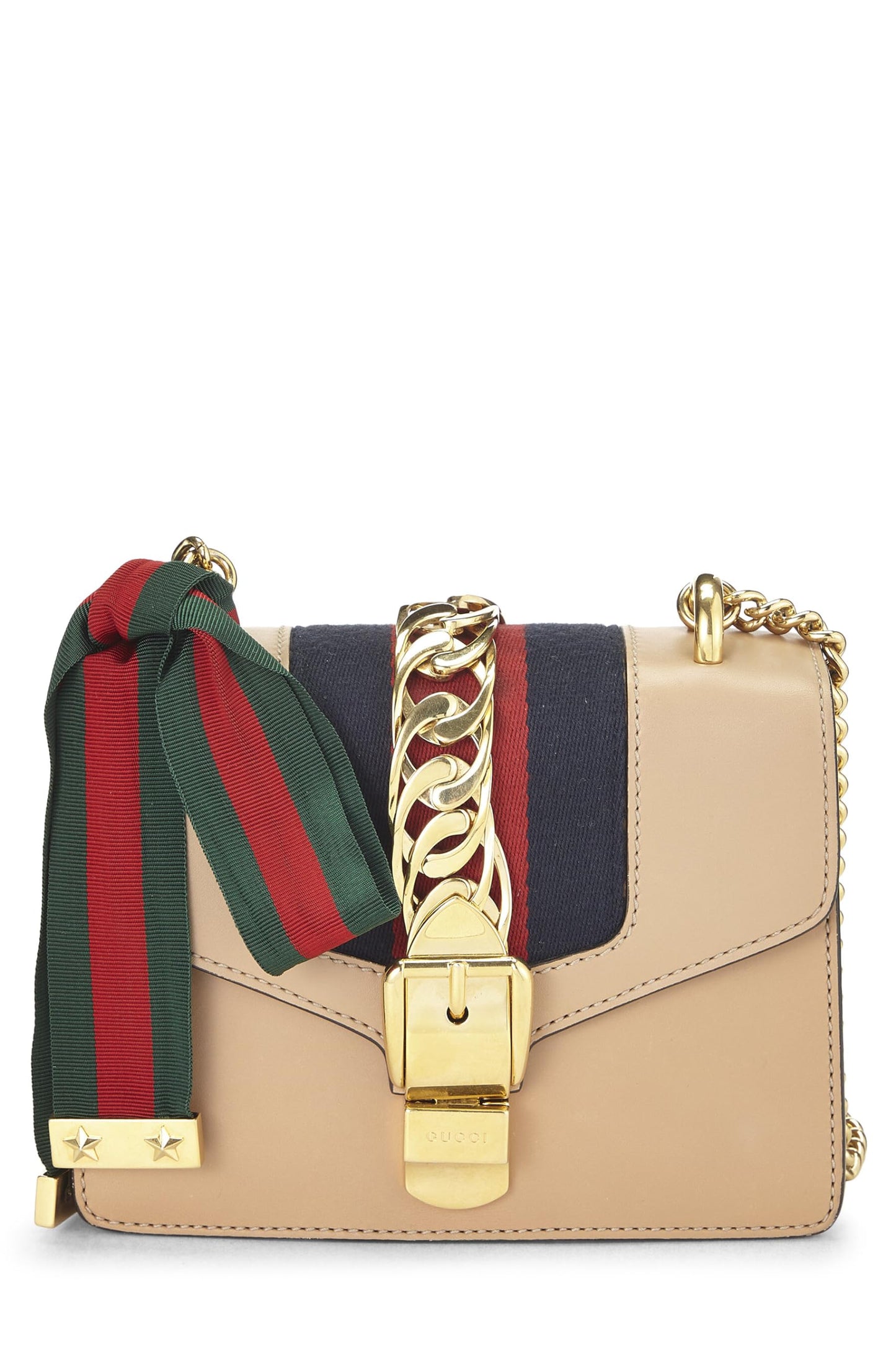 Gucci, Sylvie Mini en cuir beige d'occasion, beige