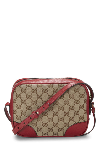 Gucci, Mini bandolera Bree de lona GG original roja de Pre-Loved, Rojo