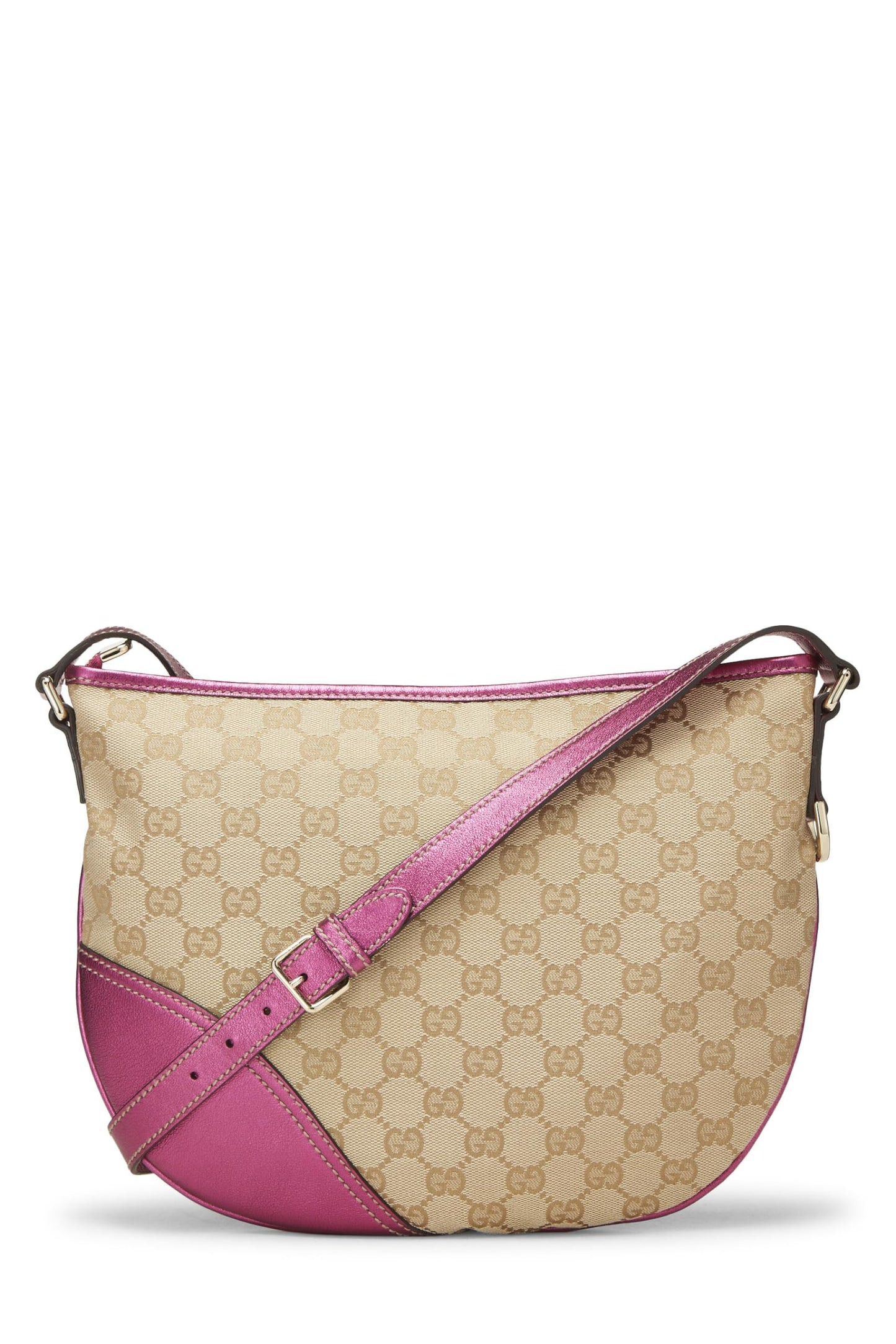 Gucci, Bolso bandolera Britt de lona GG original rosa Pre-Loved, Rosa