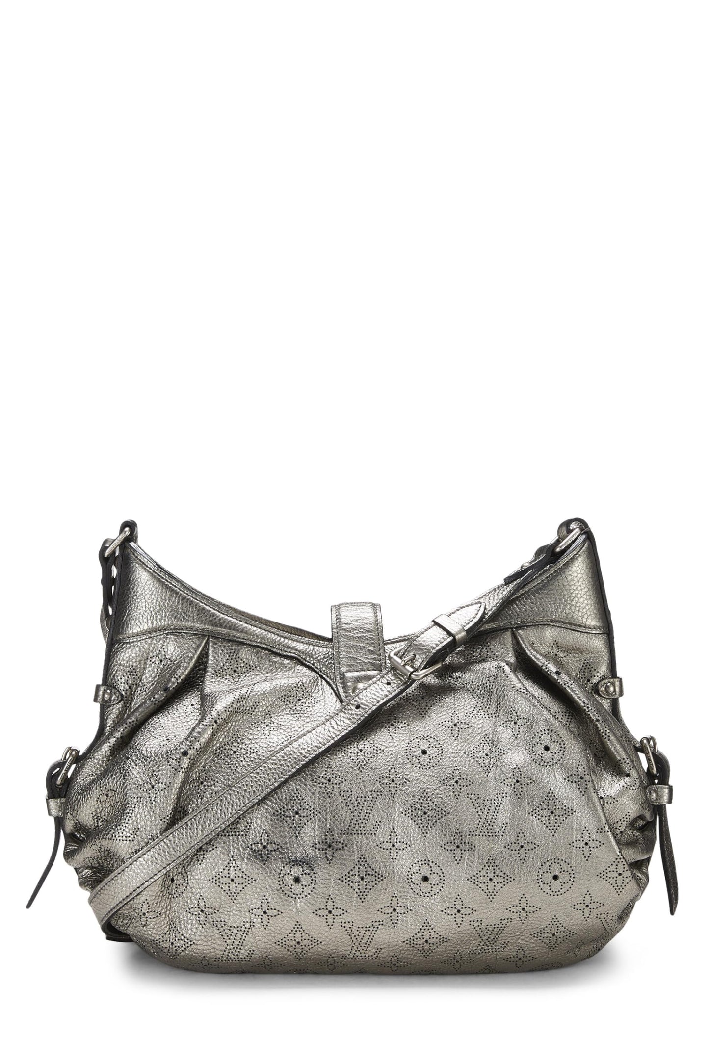 Louis Vuitton, Pre-Loved Silver Monogram Mahina Leather XS, Silver