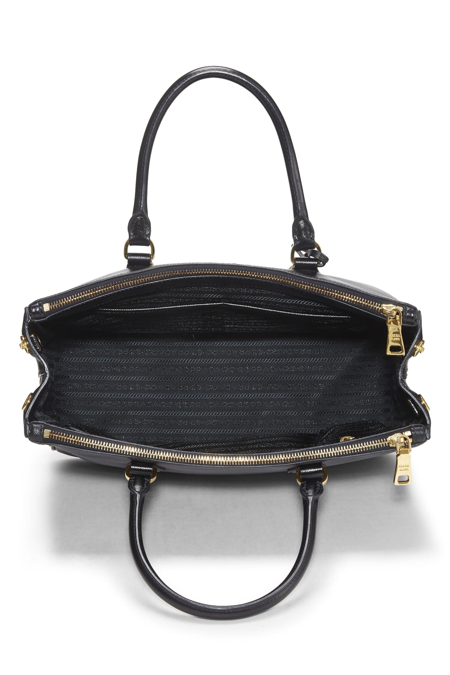 Prada, Bolso ejecutivo grande Saffiano negro Pre-Loved, Negro