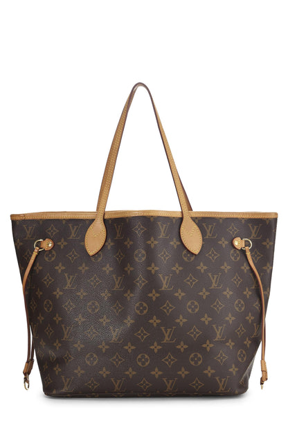 Louis Vuitton, Neverfull MM NM en toile Monogram d'occasion, rouge