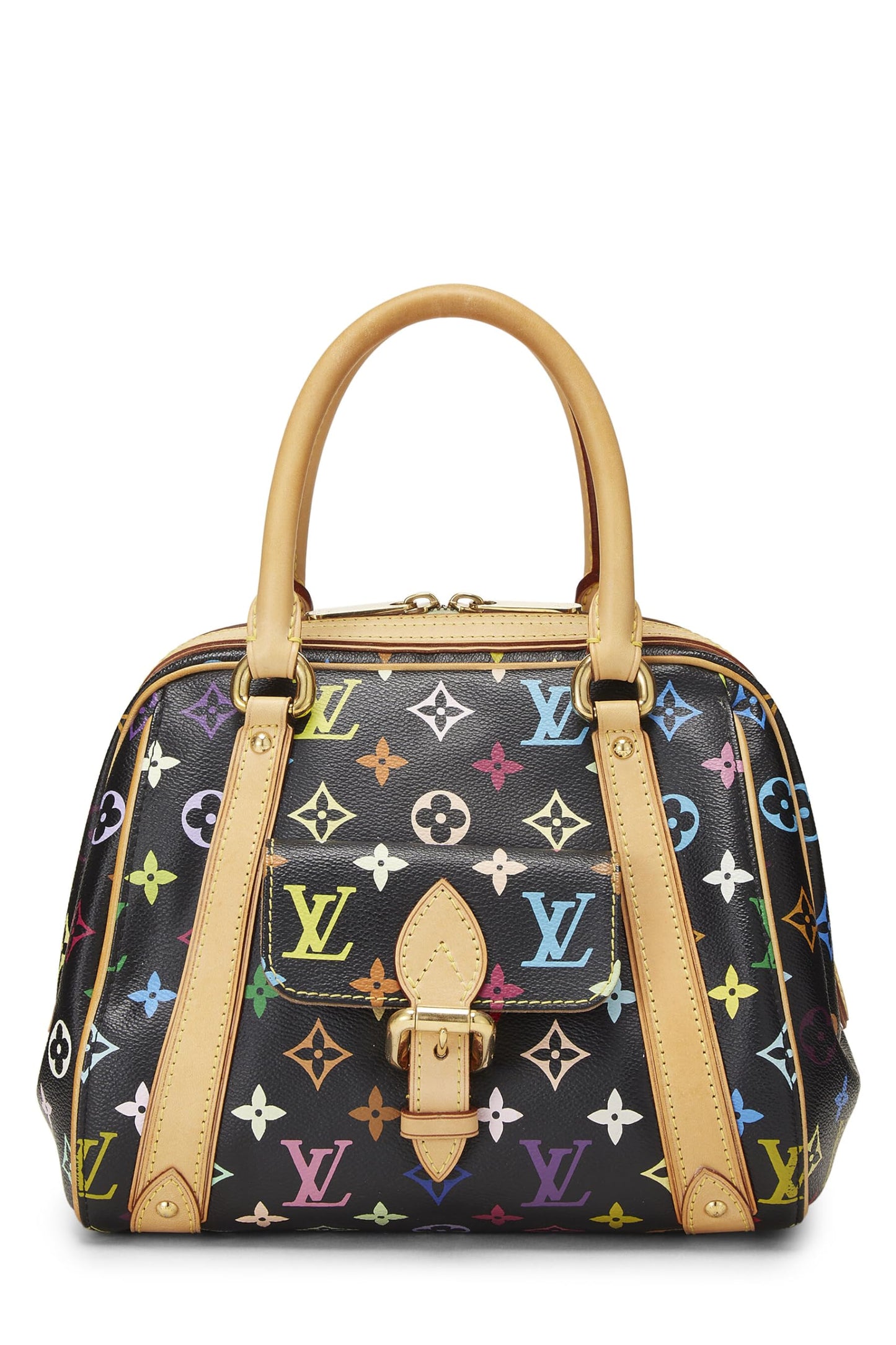 Louis Vuitton, Pre-Loved Takashi Murakami x Louis Vuitton Black Monogram Multicolore Priscilla, Black