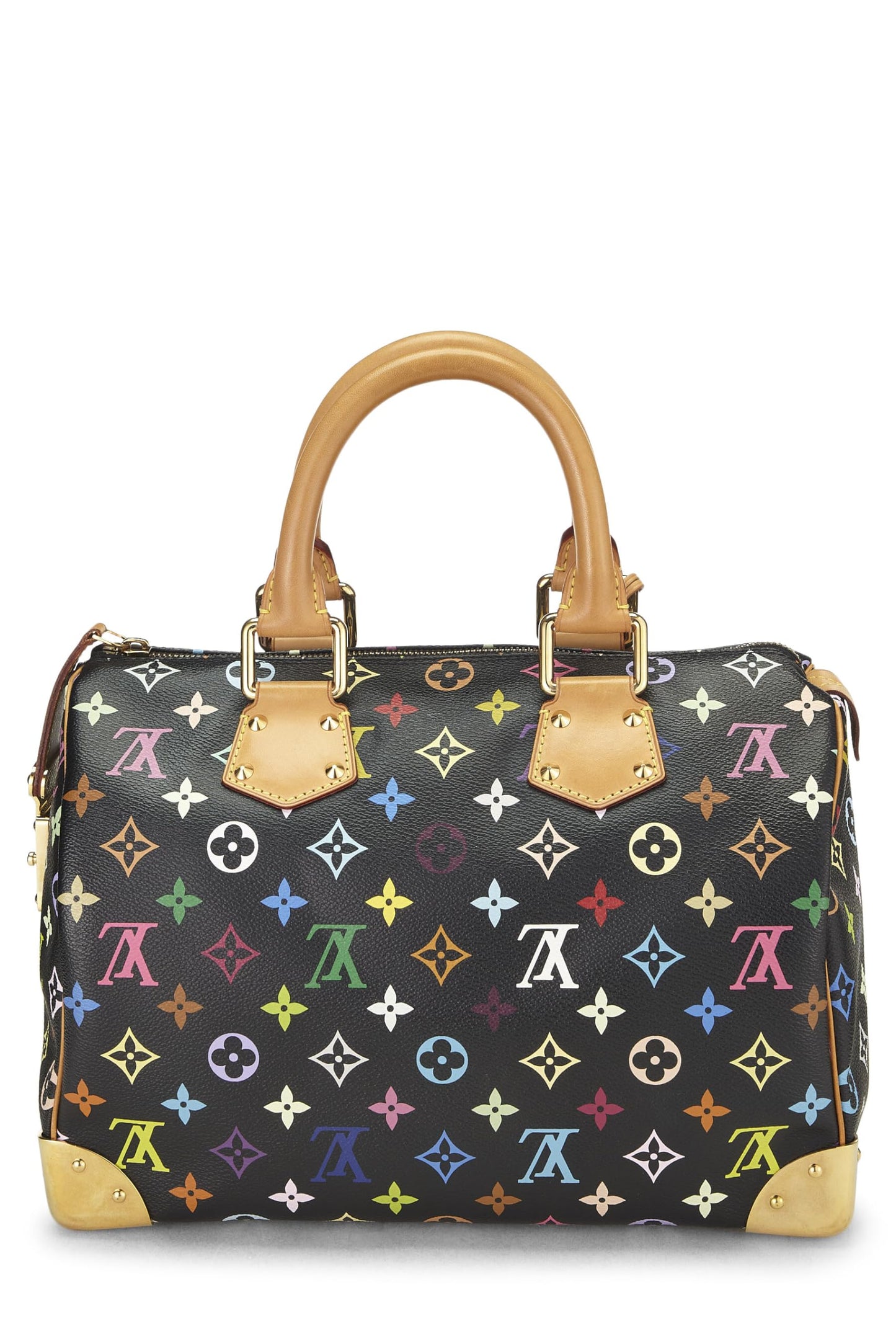 Louis Vuitton, Pre-Loved Takashi Murakami x Louis Vuitton Monograma negro Multicolore Speedy 30, Negro