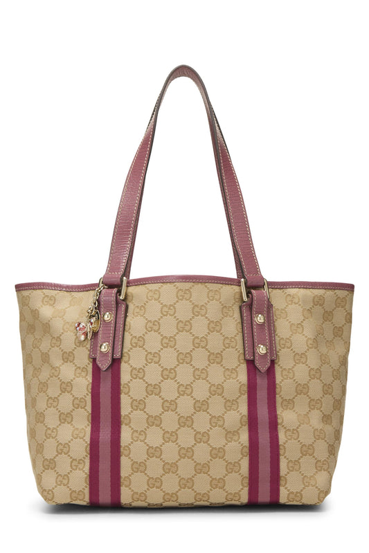 Gucci, Bolso tote pequeño Jolicoeur de lona GG original rosa Pre-Loved, Rosa