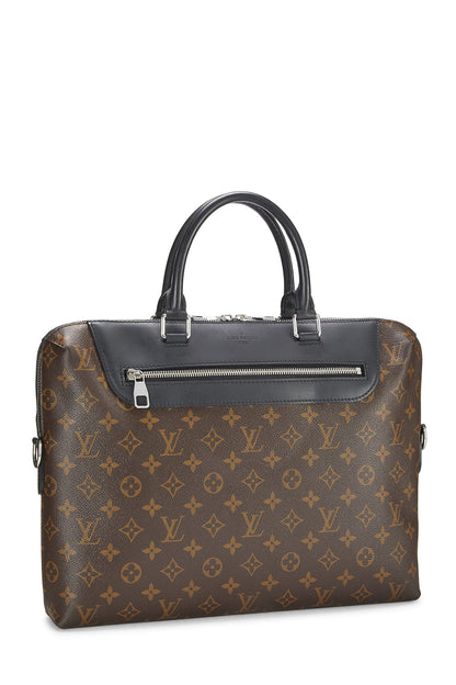 Louis Vuitton, Pre-Loved Monogram Macassar Porte-Documents Jour, Marrón