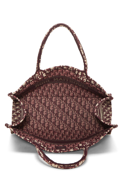 Dior, Sac fourre-tout Trotter en toile bordeaux d'occasion, grand modèle, bordeaux