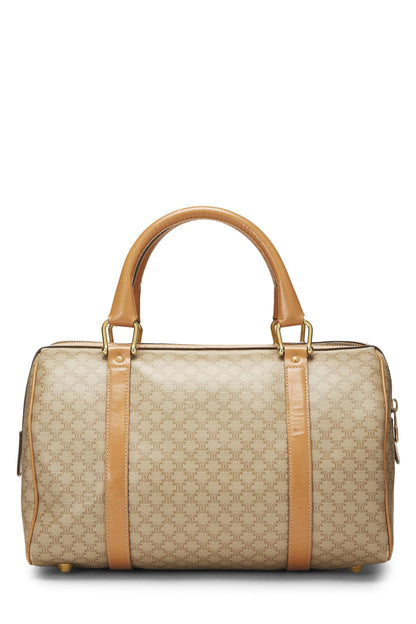 Céline, Pre-Loved Beige Coated Canvas Macadam Handbag, Beige