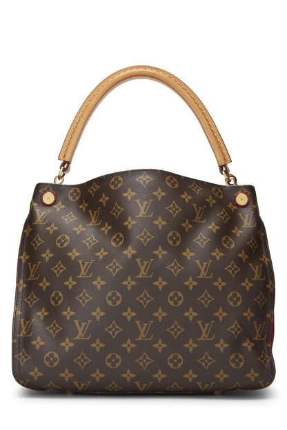 Louis Vuitton, Gaia en toile monogram rouge d'occasion, marron