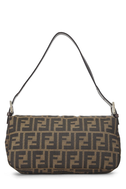 Fendi, sac à bandoulière en toile marron Zucca d'occasion, marron