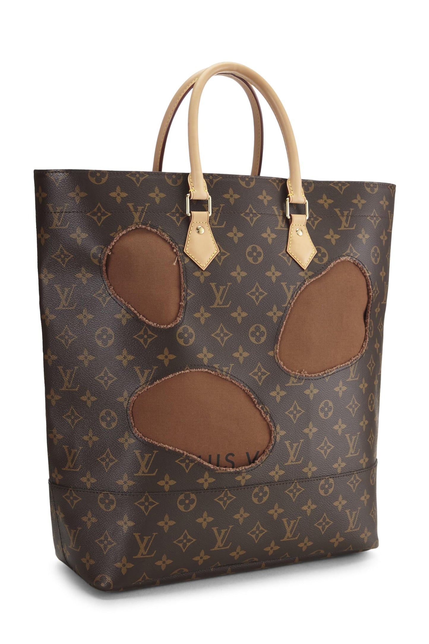 Louis Vuitton, Sac monogramme pré-aimé Comme des Garçons x Louis Vuitton avec trous, Marron