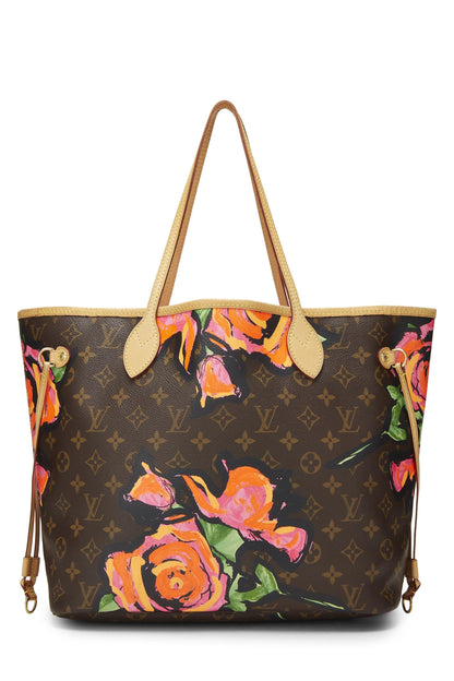 Louis Vuitton, Stephen Sprouse x Louis Vuitton Monogram Canvas Roses Neverfull MM, Marron