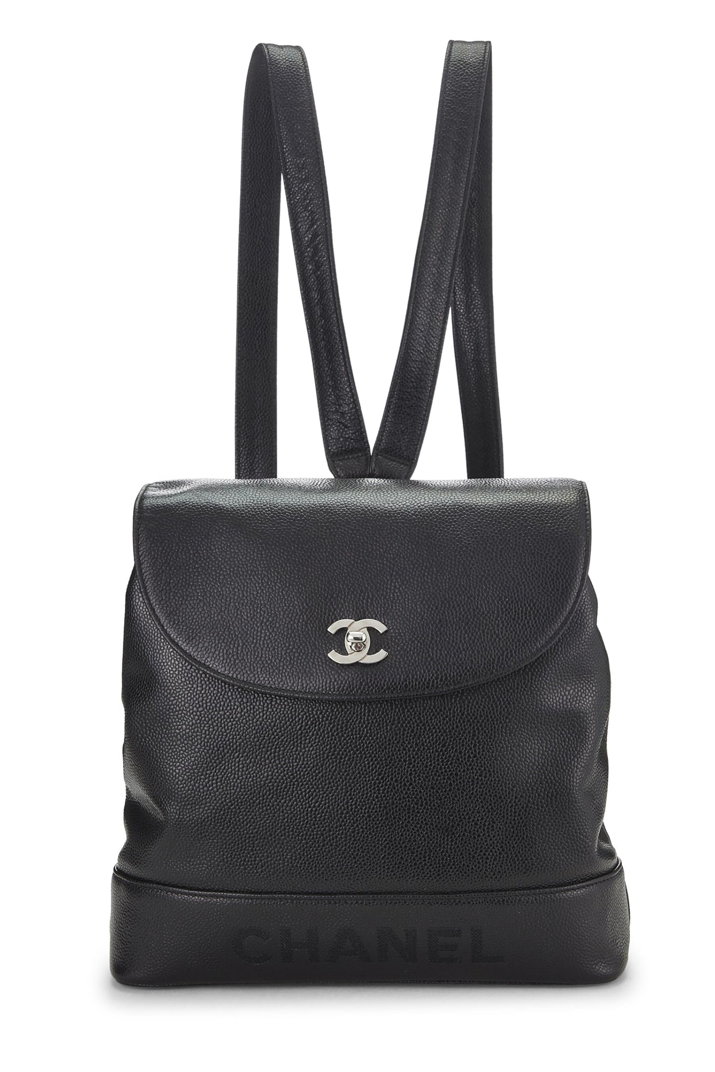 Chanel, Mochila 'CC' de caviar negro Pre-Loved, Negro