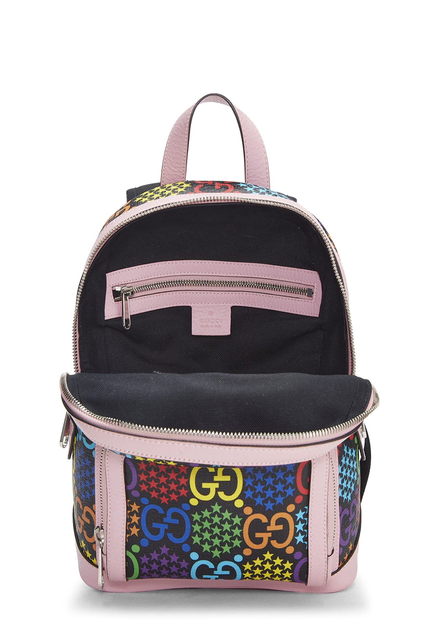 Gucci, sac à dos psychédélique multicolore GG Supreme d'occasion, petit, multicolore