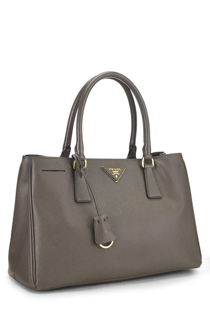 Prada, Pre-Loved Grey Saffiano Executive Tote Medium, Grey