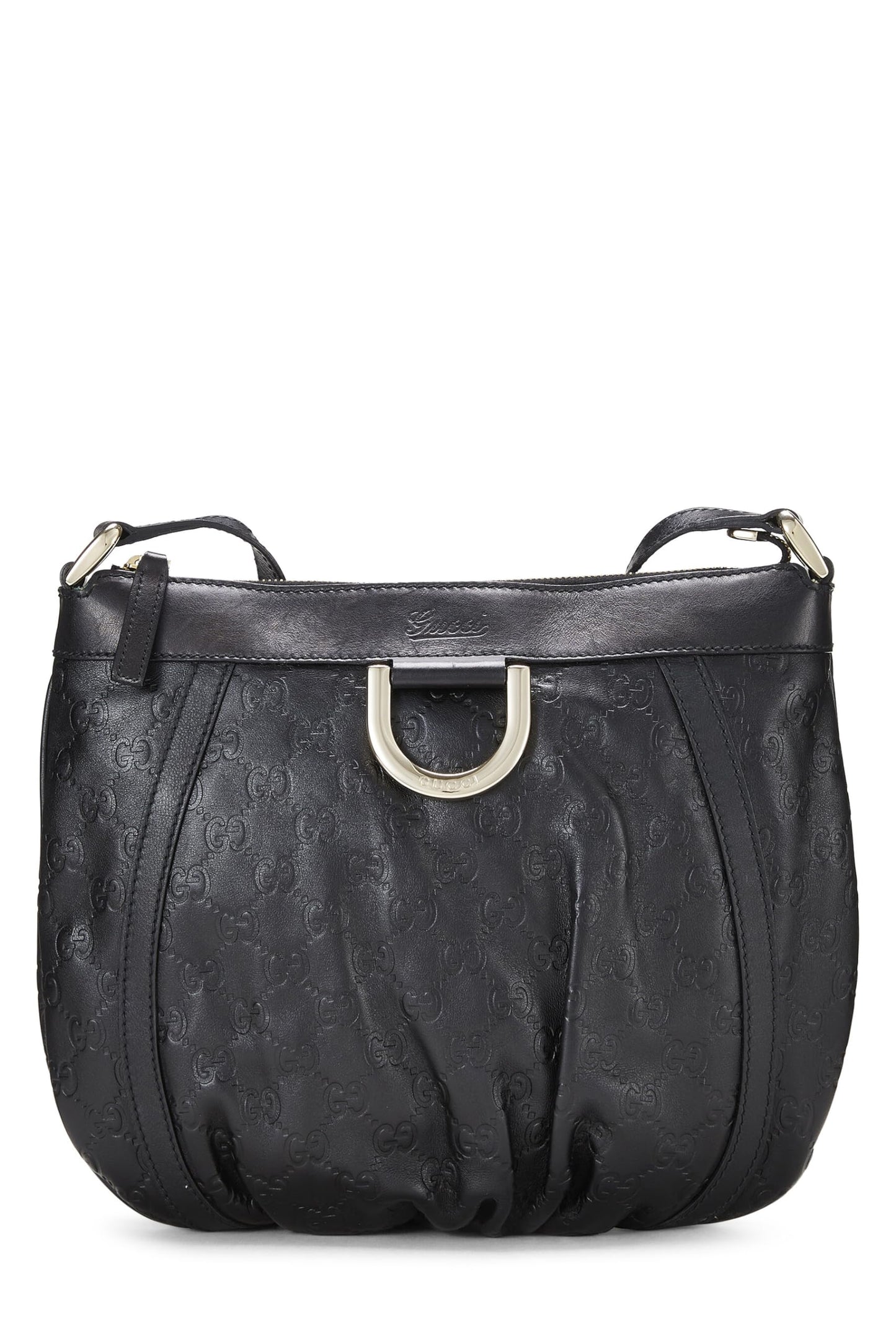 Gucci, sac messager Guccissima Abbey noir d'occasion, petit modèle, noir