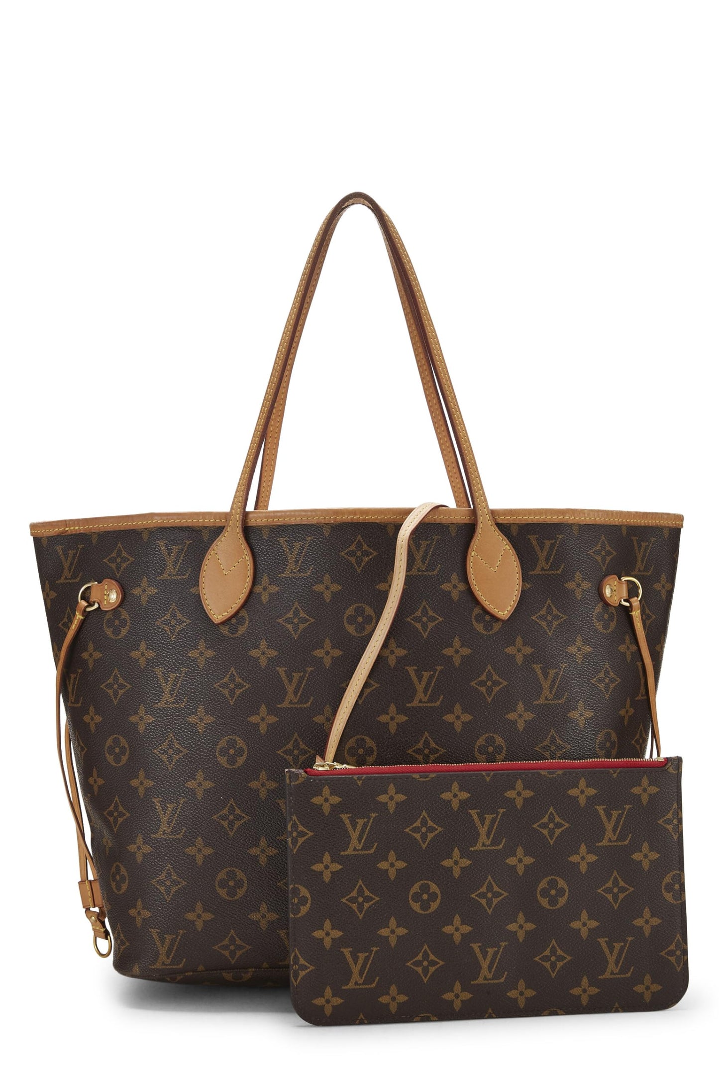 Louis Vuitton, Neo Neverfull MM en toile monogram rouge d'occasion, rouge