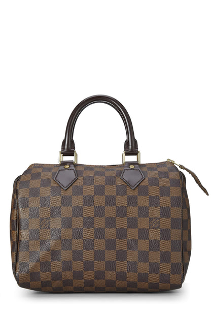 Louis Vuitton, Damier Ebene Speedy 25 usado, Marrón