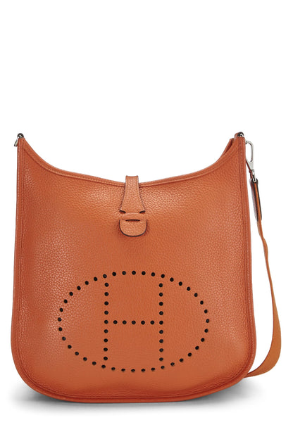 Hermès, Minium Clémence Evelyne III PM Orange d'occasion, Orange