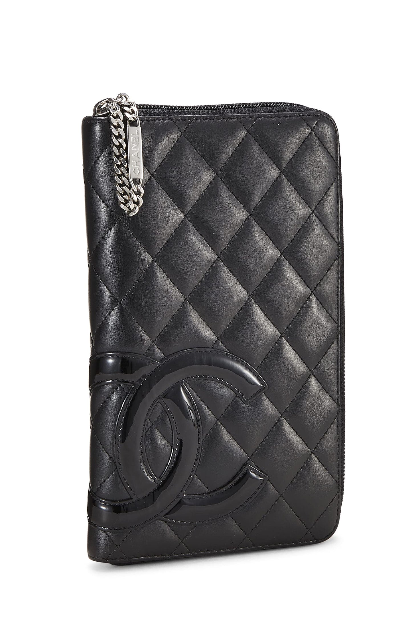 CHANEL, Pre-Loved Black Quilted Calfskin Cambon Ligne Travel Wallet, Black