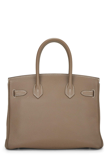 Hermès, Pre-Loved Etoupe Grey Togo Birkin 30, Etoupe