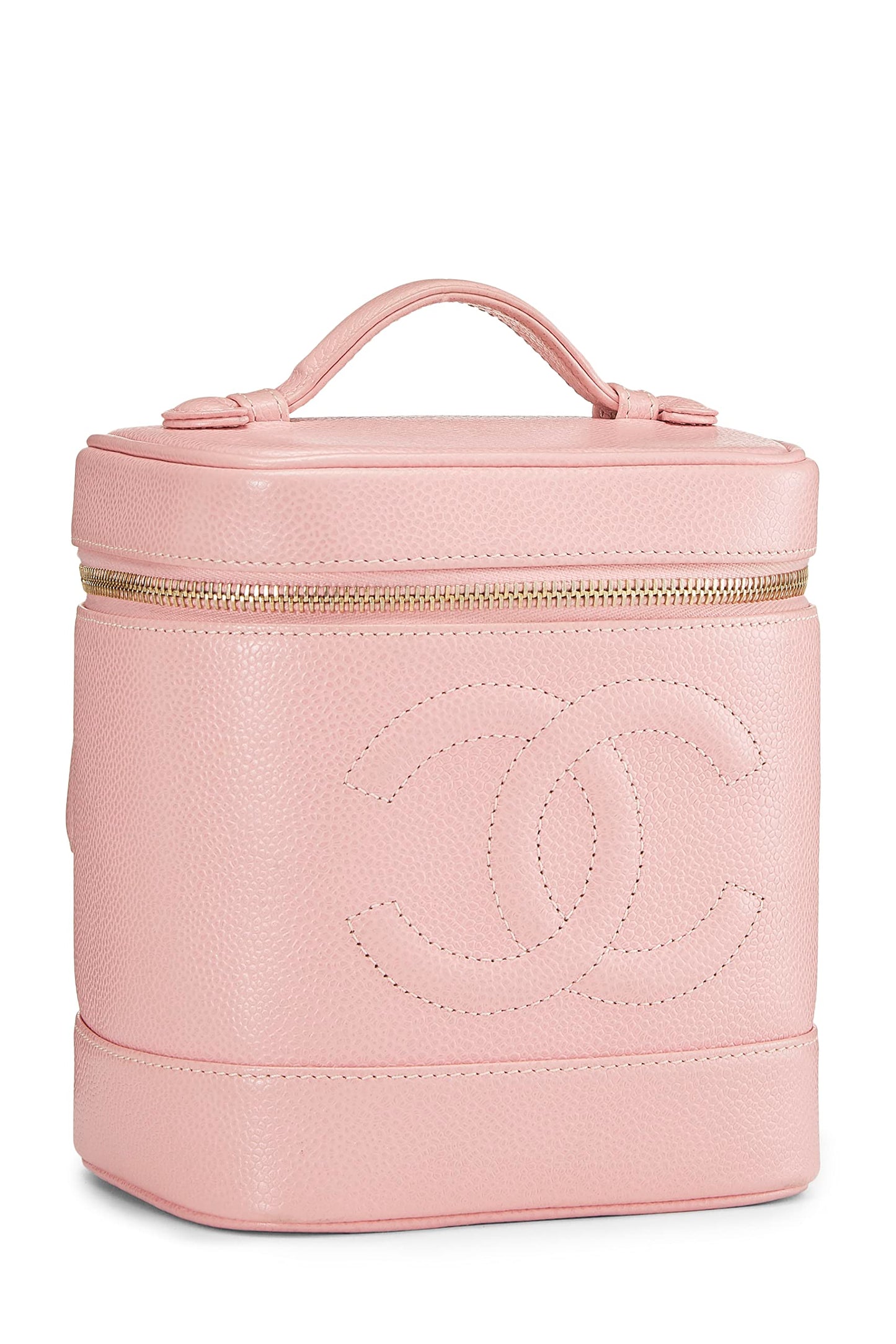 CHANEL, Coiffeuse intemporelle Caviar d'occasion, rose